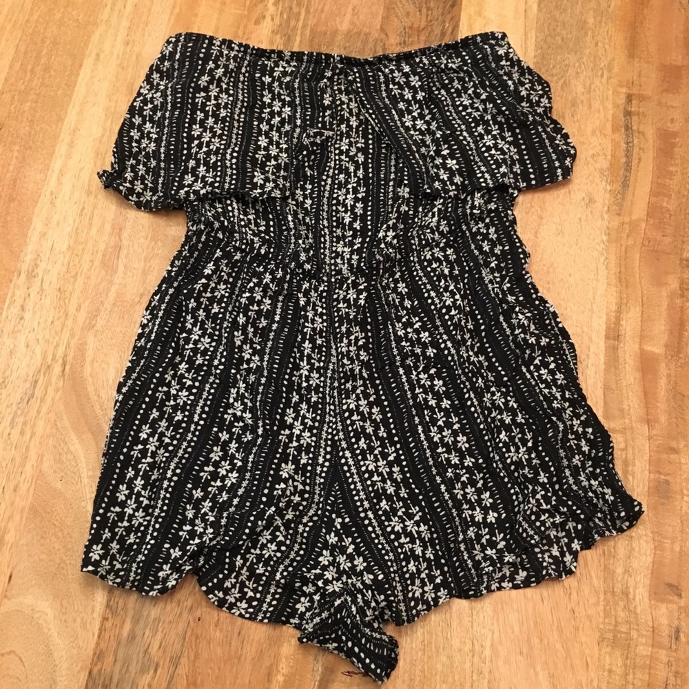 Free People Rosa Strapless Romper in blue